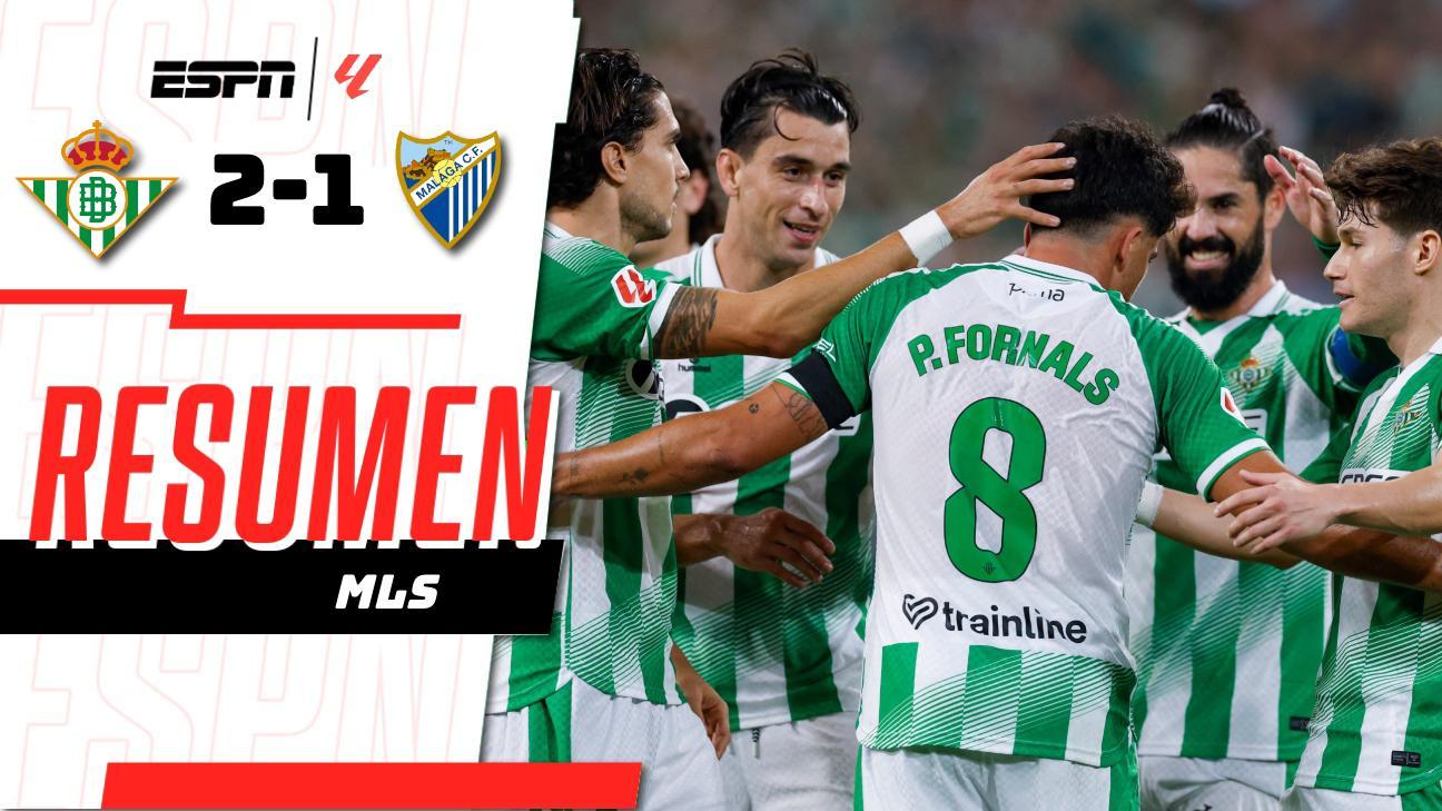 El Real Betis se lleva los tres puntos tras imponerse por la mínima al Málaga