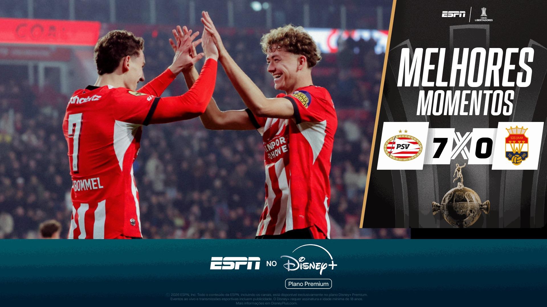 PSV Eindhoven 7 x 0 Willem II no Campeonato Holandês: VEJA os melhores momentos