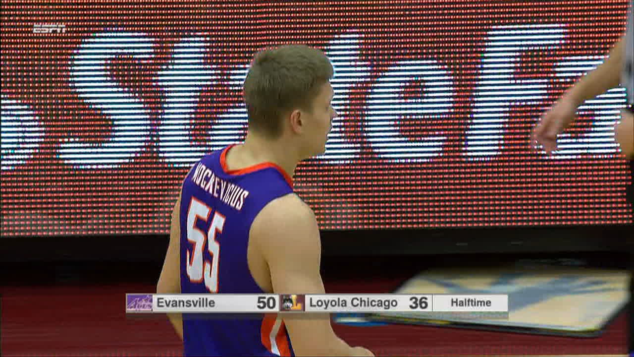E. Mockevicius made Layup. Assisted by J. Brown.