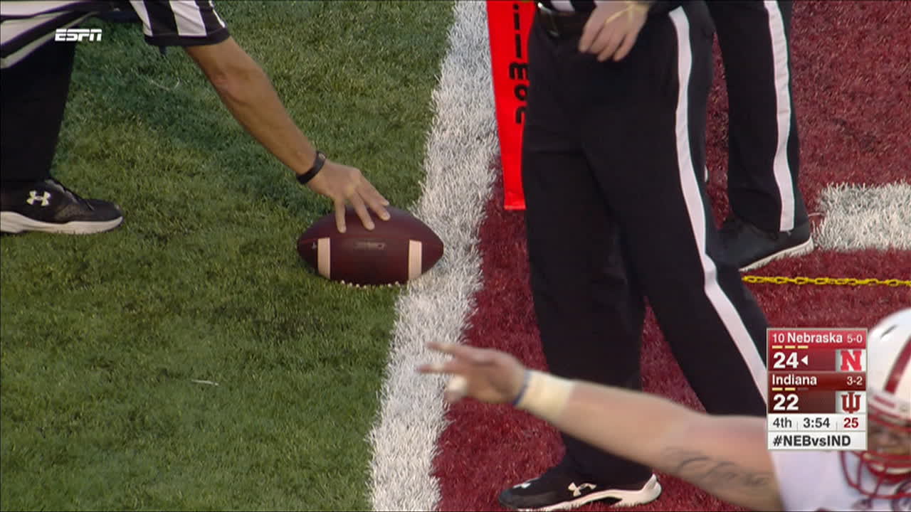 Nebraska converts on 4th down to extend their drive