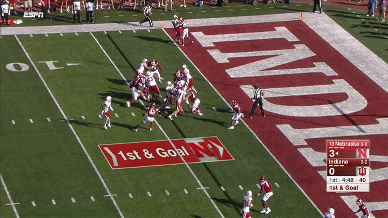 Newby slides into end zone for first TD of game