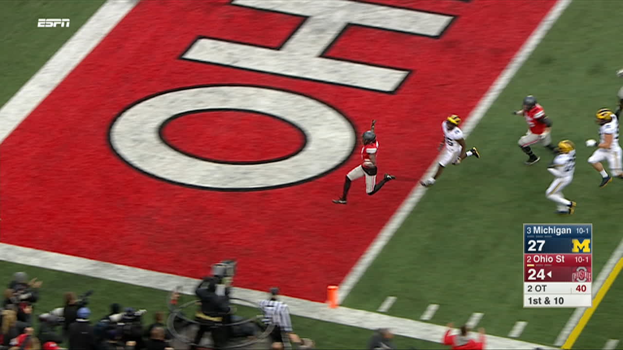 Samuel's TD wins the game for Ohio State in 2OT