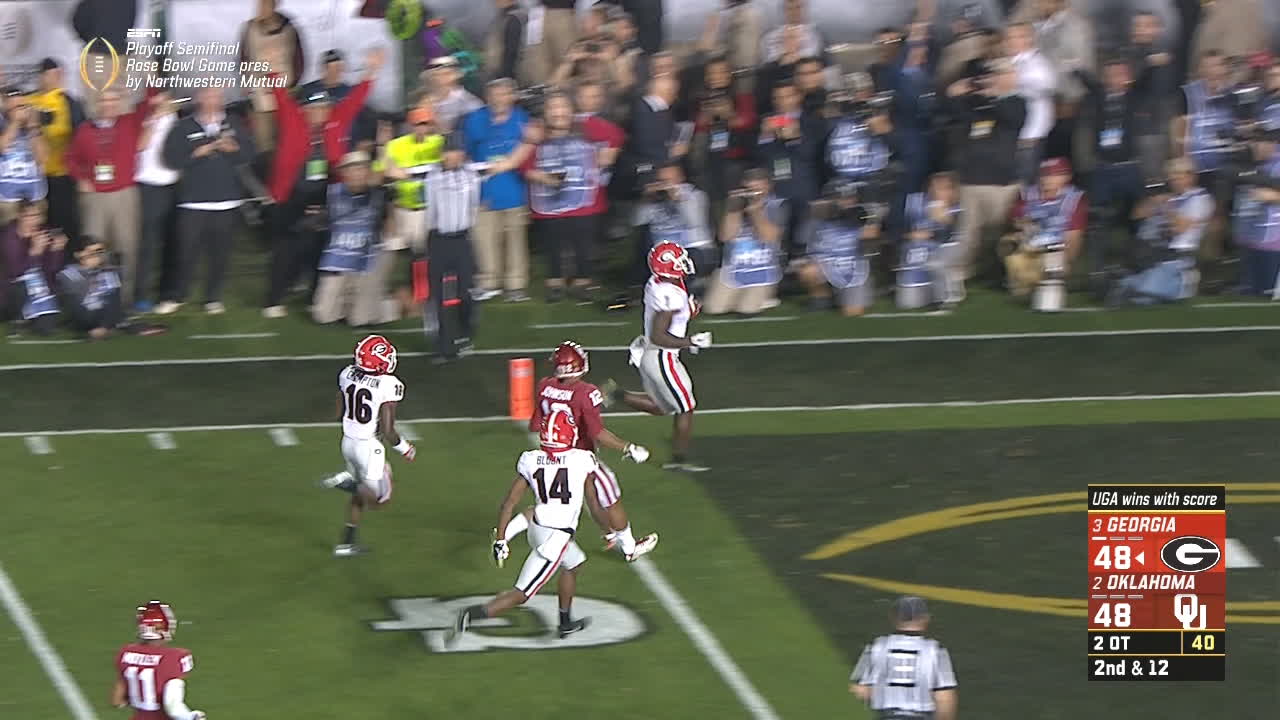 Michel scores game-winning TD for Georgia in 2OT