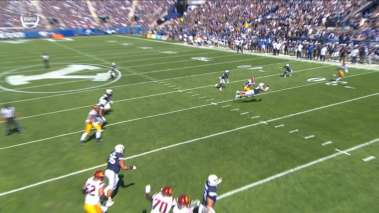 BYU's Wilgar makes incredible diving interception