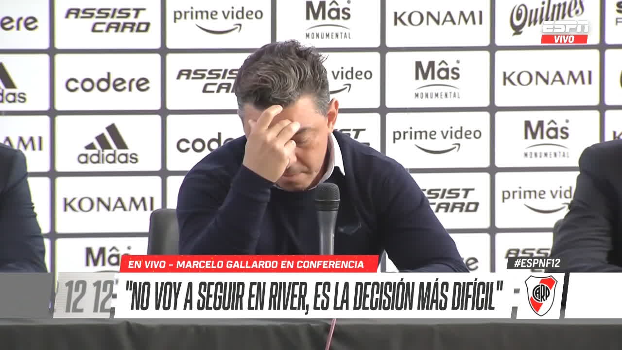 La emoción de Gallardo en su mensaje a los hinchas de River
