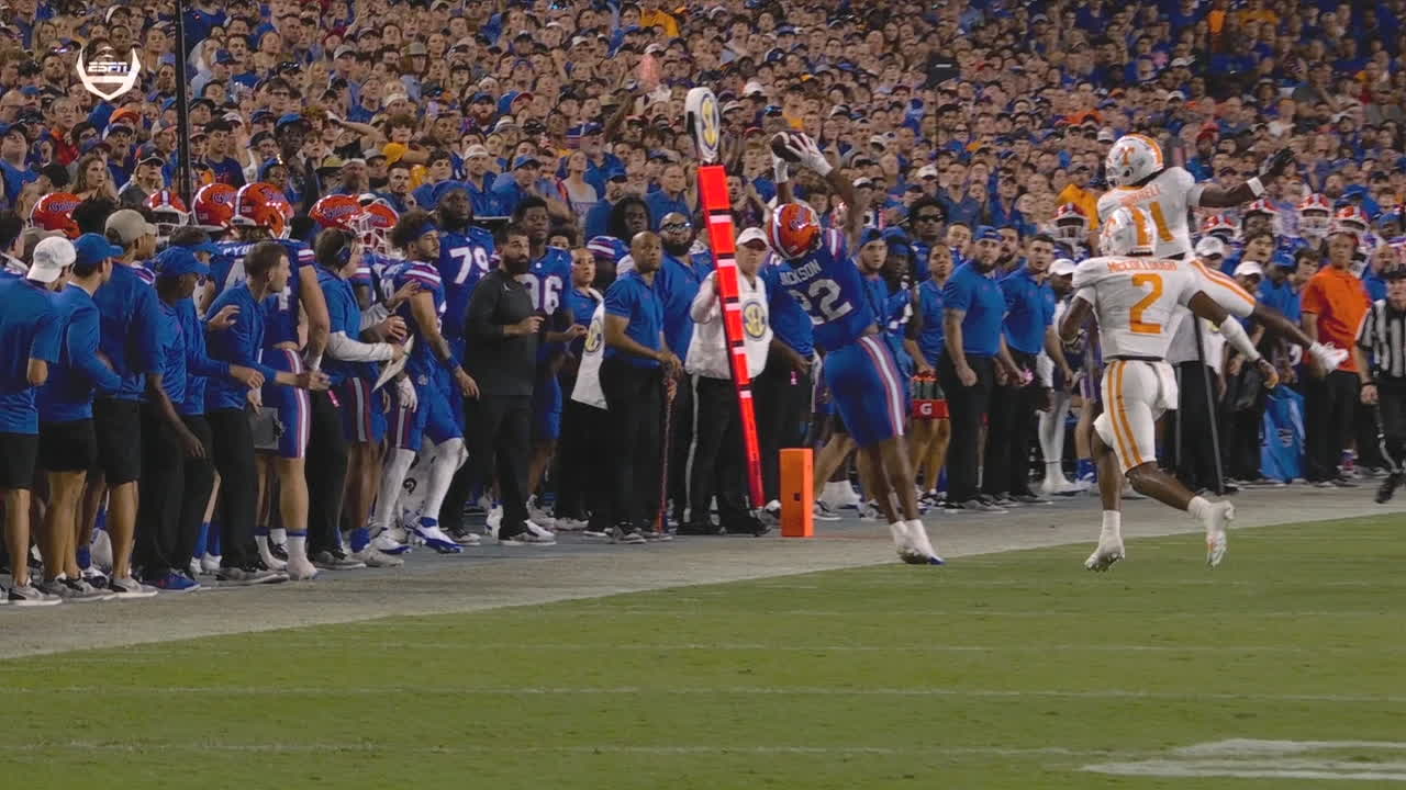 Kahleil Jackson makes tightrope catch for Florida first down