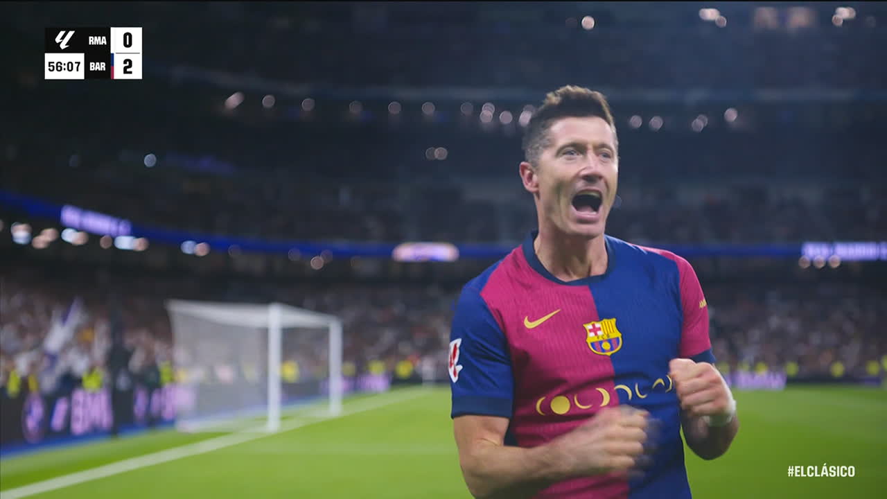 Lewandowski sorprendió a todos y marcó doblete ante Real Madrid en 2 minutos