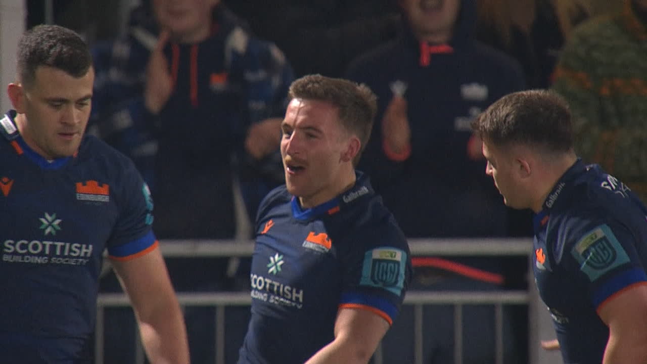 Con complicidad de Emiliano Boffelli, Edinburgh llegó al try de la mano de Ross McCann