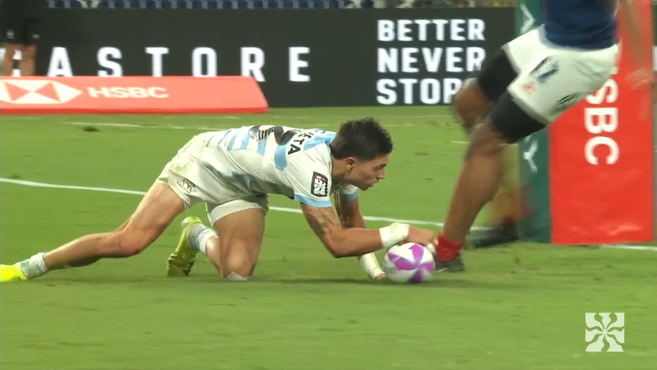 ¡Le tomaron la patente! Marcos Moneta mostró su velocidad y marcó su try