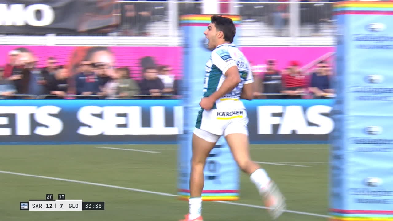 ¡Los durmió a todos! Santiago Carreras interceptó y apoyó ante Saracens
