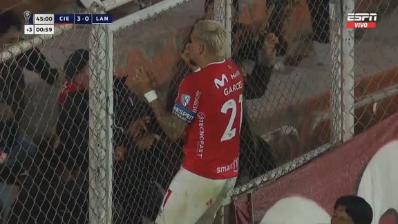 ¡3-0! Doblete de Garcés para que Cienciano pase al frente en el global ante Lanús