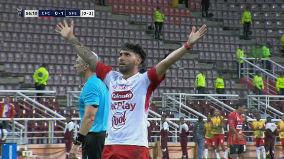 ¡Nahuel Bustos puso el 1 a 0 de Independiente Santa Fe!