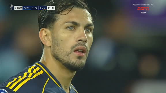 Gol do O'Higgins! González acerta chutaço de primeira contra o Boca Juniors e faz 1 a 0