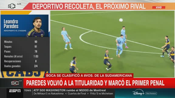 Volvió a la titularidad y marcó el primer penal: así jugó Paredes ante O'Higgings