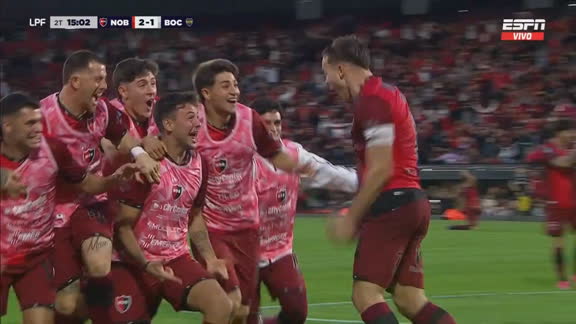 ¡Golazo de Newell's! Regiardo gritó el 2-1 ante Boca