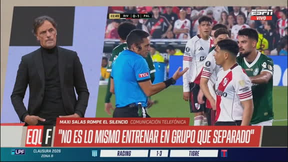 Salas: "Si se da la charla se da, sino uno juega donde lo pongan"