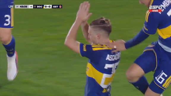 ¡22 toques y golazo de Boca! Ascacíbar puso el 1-0 ante Estudiantes