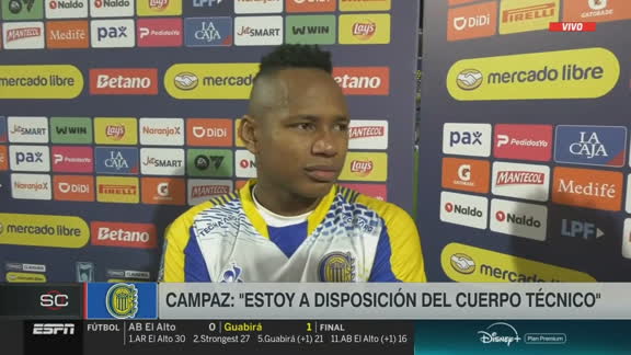 Campaz: "Estoy a disposición del cuerpo técnico"