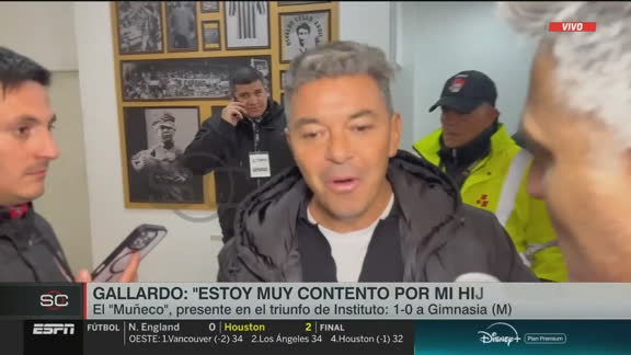Gallardo: "Estoy muy contento por mi hijo y por Instituto"