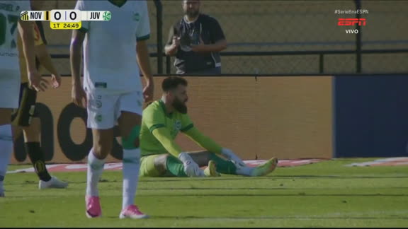 ESPETACULAR! Jandrei faz defesaça e evita gol do Novorizontino contra o Juventude; VEJA