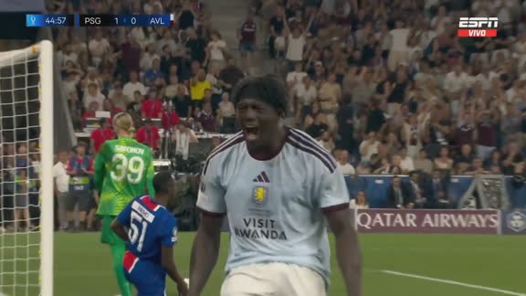 ¡Empató Aston Villa! Madjo gritó el 1-1 ante PSG en la Supercopa