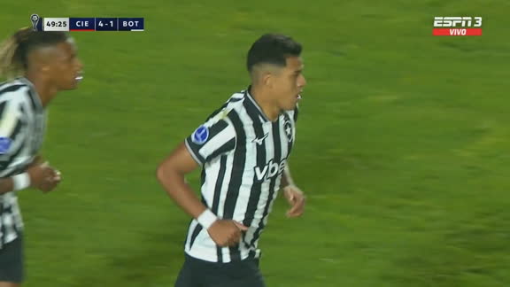 ¡Un tiro libre sensacional! Golazo de Martins para el descuento de Botafogo