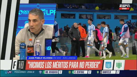 El mensaje de Vojvoda a los hinchas de Racing luego de la derrota ante Banfield