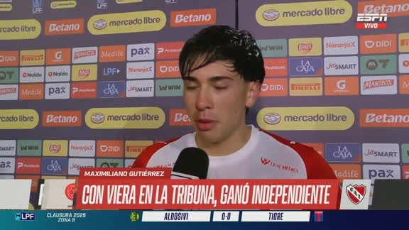 Gutiérrez: "No sé si será mi último partido, pero estando en Independiente voy a darlo todo"