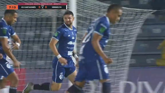 ¡GOOOL DE CARTAGINÉS! Diego Mesén anota de cabeza el 1 a 0 ante Verdes al 8'