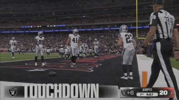 ¡Los Raiders responden! Dylan Laube anota por tierra