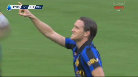 Gol da Inter! Zieliński faz o 2° contra o Monza pelo Campeonato Italiano