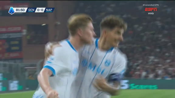 Gol do Napoli, De Bruyne! Belga invade a área e abre o placar contra o Genoa pelo Campeonato Italiano