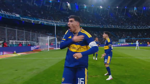 Gran definición de Merentiel para el empate de Boca en el Cilindro
