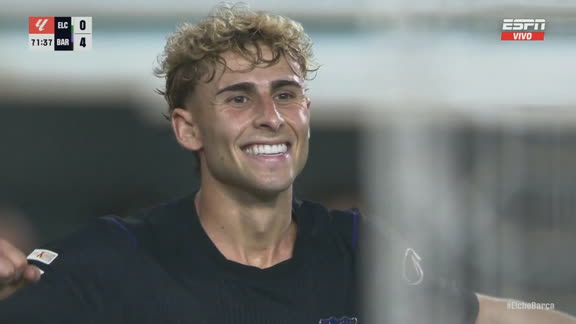 Otra asistencia de Gordon y toque al gol de Fermín para el 4 a 0 del Barcelona
