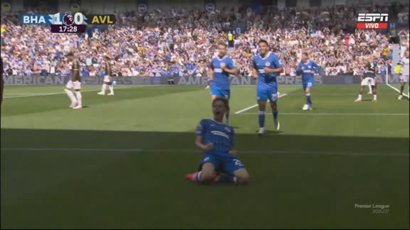 ¡de Cuyper entró por el medio y estiró la ventaja de Brighton!
