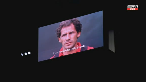 Emotivo homenaje a Baresi en la previa de Milan-Venezi