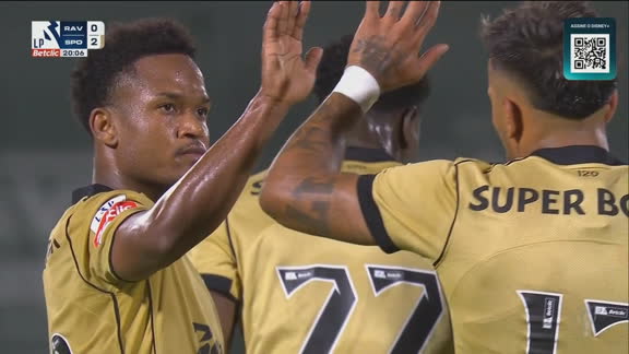 Golaço do Sporting! Flávio Gonçalves dá linda assistência para Geny, que domina e bate com categoria para fazer 2 a 0