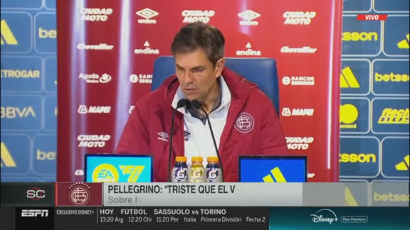Pellegrino habló sobre la patada de Flores en la derrota de Lanús