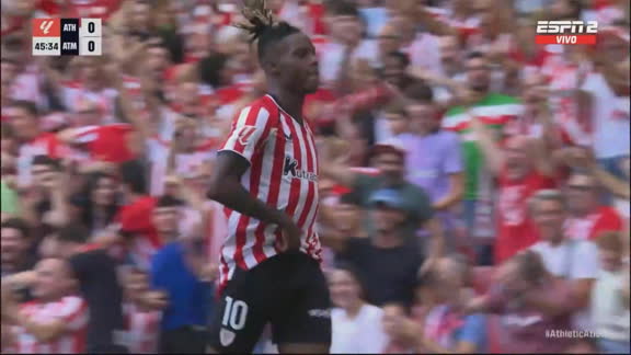 Con fortuna, Nico Williams puso el 1-0 contra Atlético de Madrid
