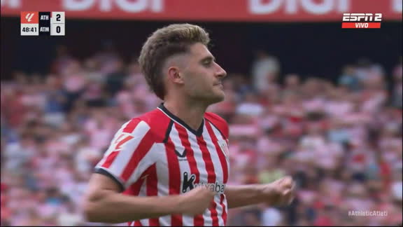¡Dos goles en un minuto! Navarro estiró la ventaja contra Atlético Madrid