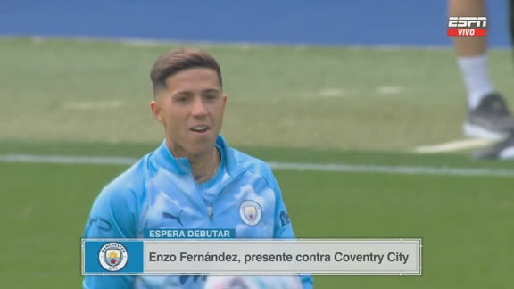 Enzo Fernández, al banco en el Manchester City