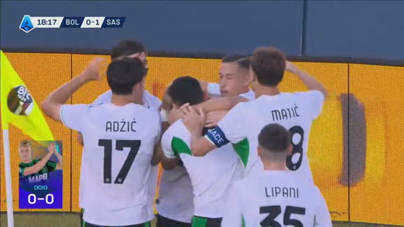 Sassuolo pegó primero: Doig marcó el 1-0 ante Bologna