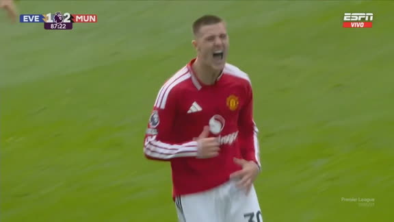 Cabezazo goleador de Sesko para devolverle la ventaja al United ante el Everton