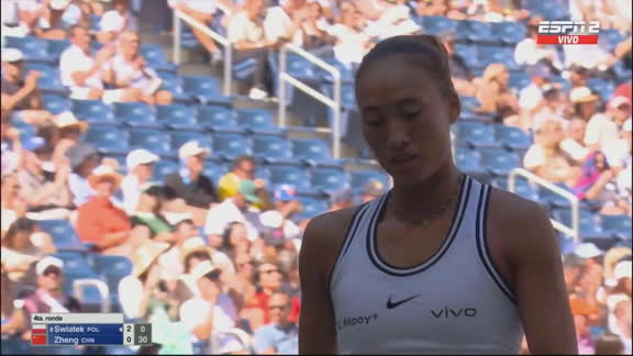 Zheng se soltó y sumó un gran winner