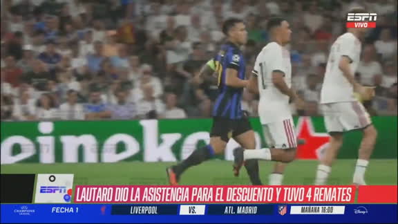 Asistencia y derrota: Así jugó Lautaro Martínez ante el Real Madrid en la Champions