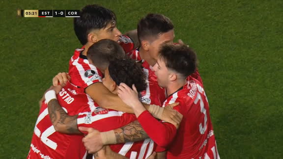 ¡El Pincha golpeó en el arranque! Alexis Castro puso el 1-0 ante Corinthians