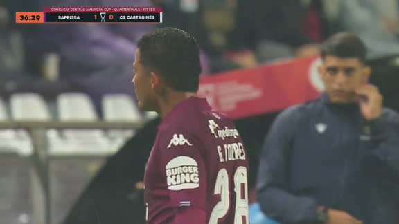 ¡GOOOL DE SAPRISSA! Gerson Torres marca el 1 a 0 ante Cartaginés al 36'