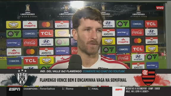 Léo Pereira celebra vitória do Flamengo na altitude contra o Del Valle, mas critica: 'É horrível jogar aqui'