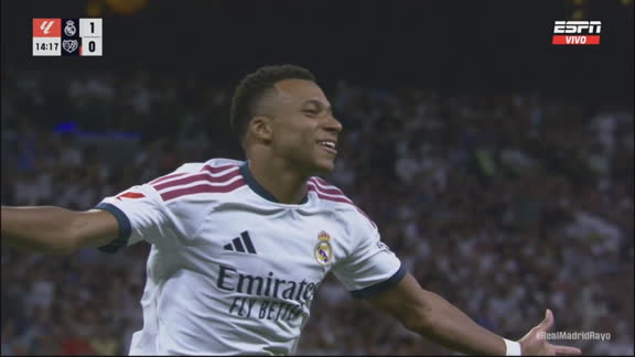 ¡Gol de Mbappé para el 1-0 del Real Madrid!