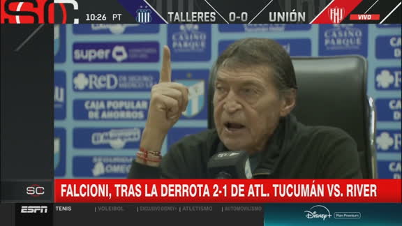 La bronca de Falcioni tras la derrota de Atlético Tucumán ante River